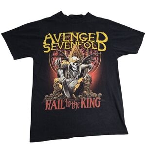 Avenged Sevenfold Band T-Shirt  Hail to the King Metal Band Med
